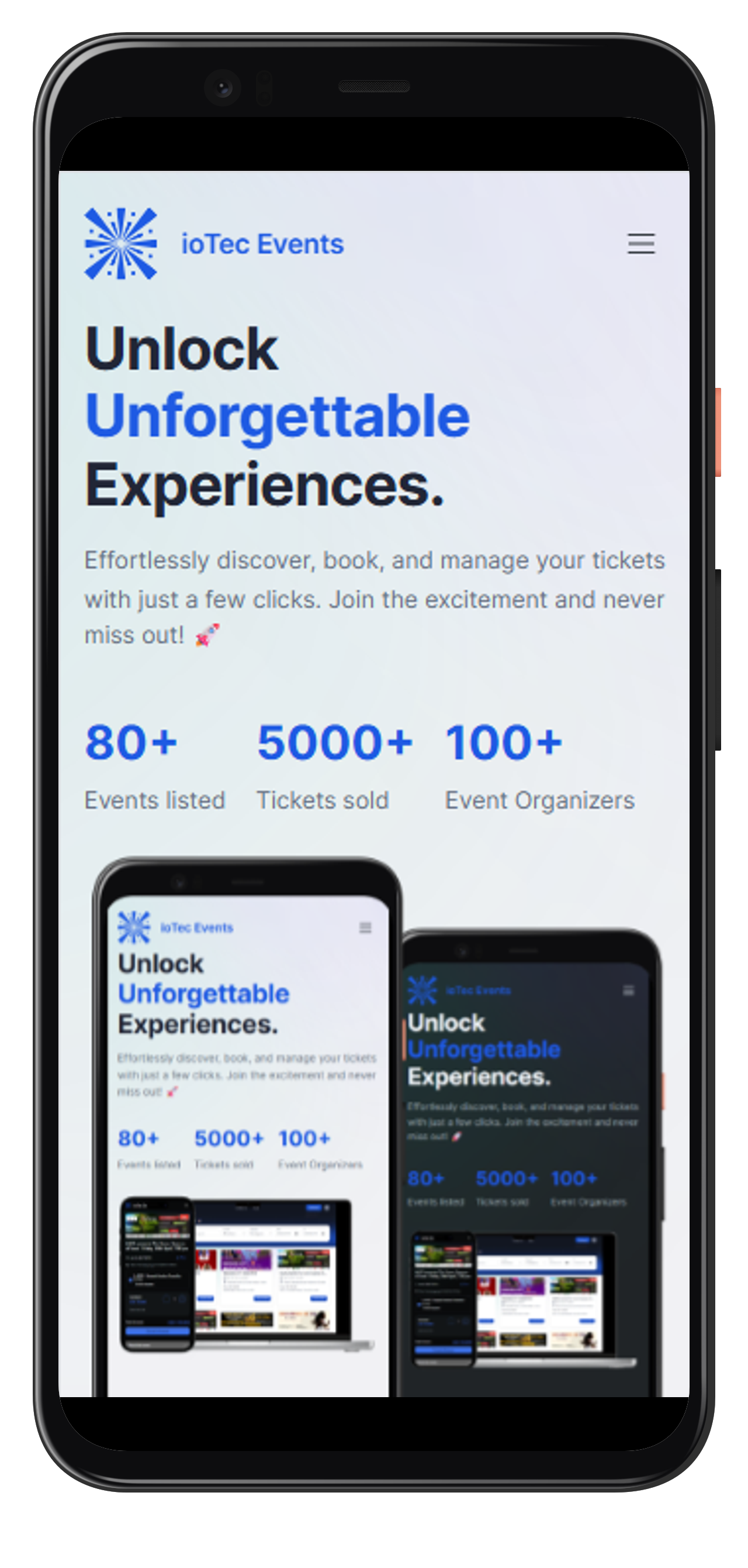 ioTec Events app – light theme